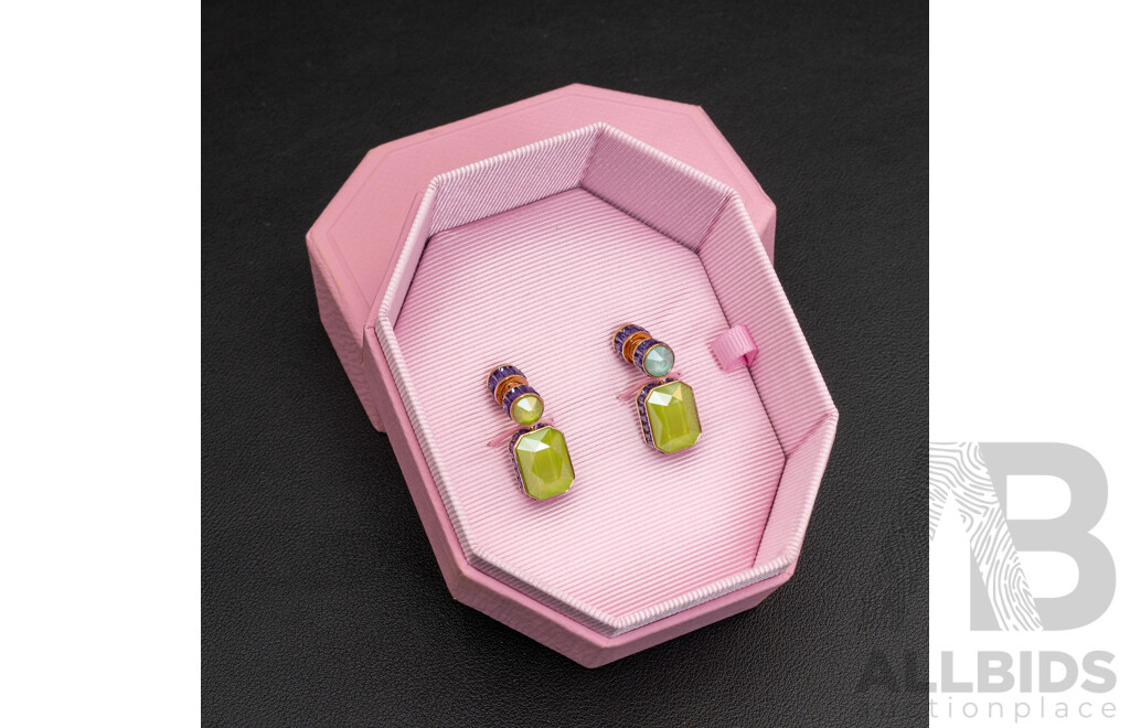 Swarovski Orbita Double-Sided Drop Earrings