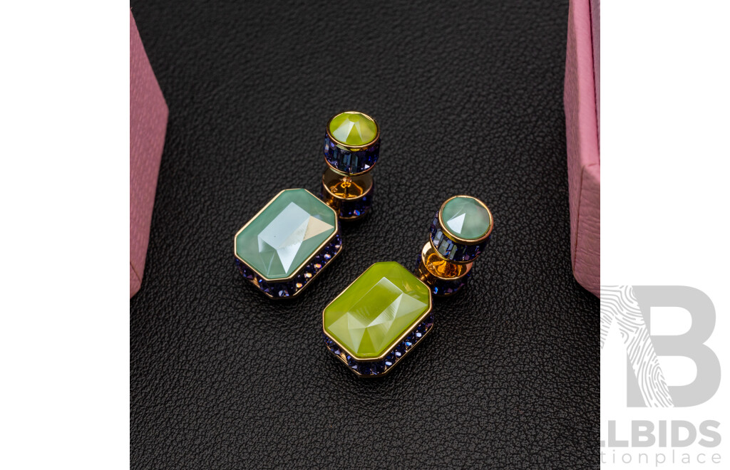 Swarovski Orbita Double-Sided Drop Earrings