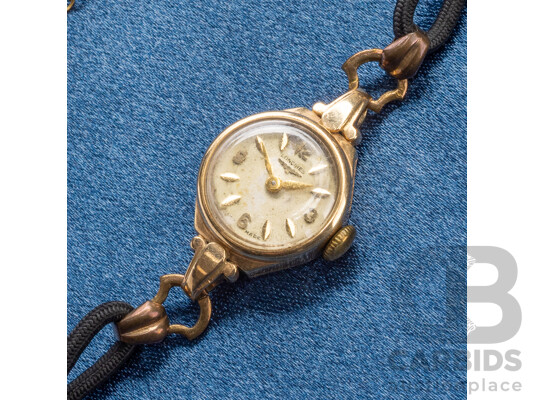 Vintage 9ct Rose Gold Swiss Made Longines Manual Wind Watch