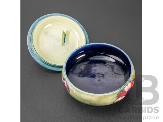 Early Moorcroft Anemone Lidded Trinket Bowl