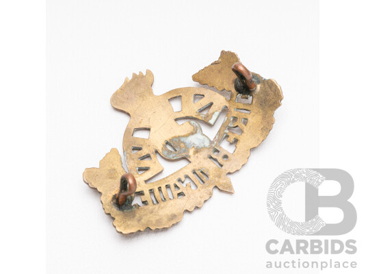 Vintage Brass NSW Fire Brigade Cap Badge Dating to Approximately Mid - 20th Century