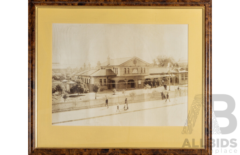 Artist Unknown (Late 19th Century, Australian), Broken Hill Courthouse (circa 1890s), Antique Albumen Photograph,