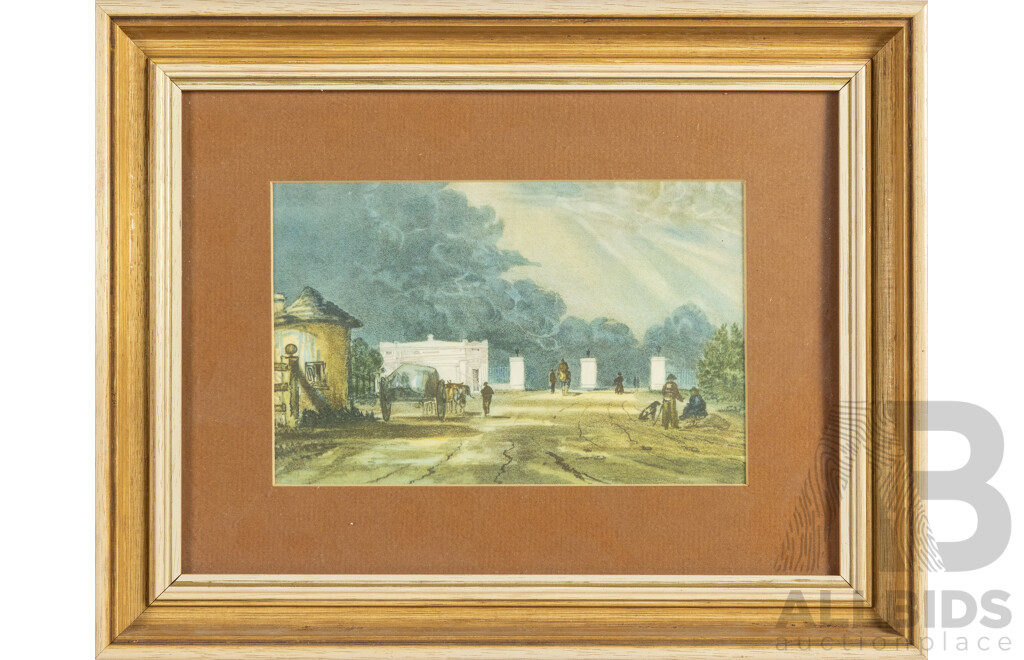 Hobarton & New Toll Gate, (Early 20th Century), Parramatta Road, Vintage Reproduction Prints After Originals, 29H x 36W cm (frames) (2)