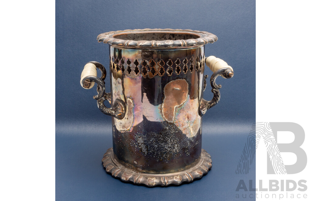 Antique Sheffield Plate Wine Cooler - 19th Century