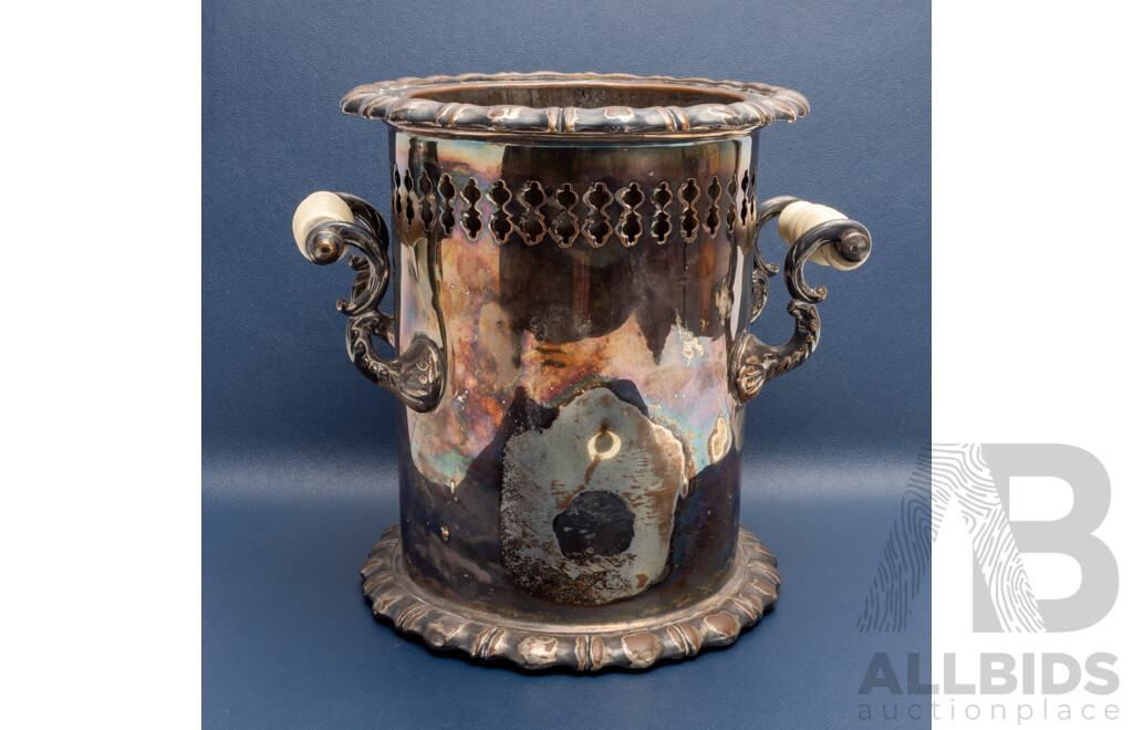 Antique Sheffield Plate Wine Cooler - 19th Century