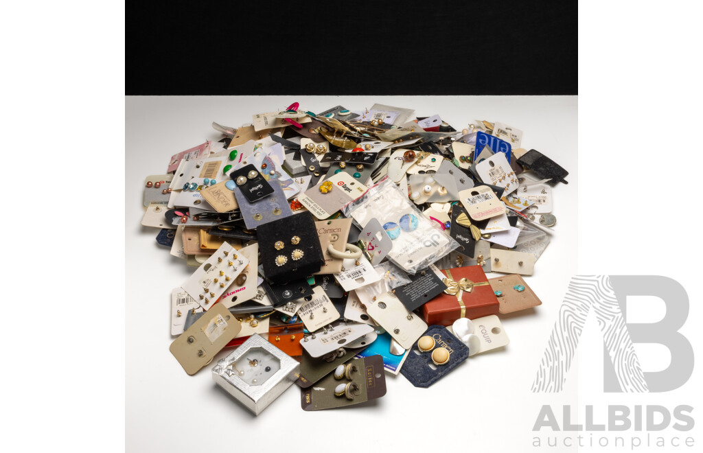 Box of Assorted Costume Earrings