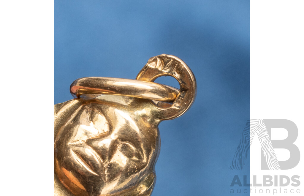 9ct Yellow Gold Buddha Charm/Pendant - 3.58gms