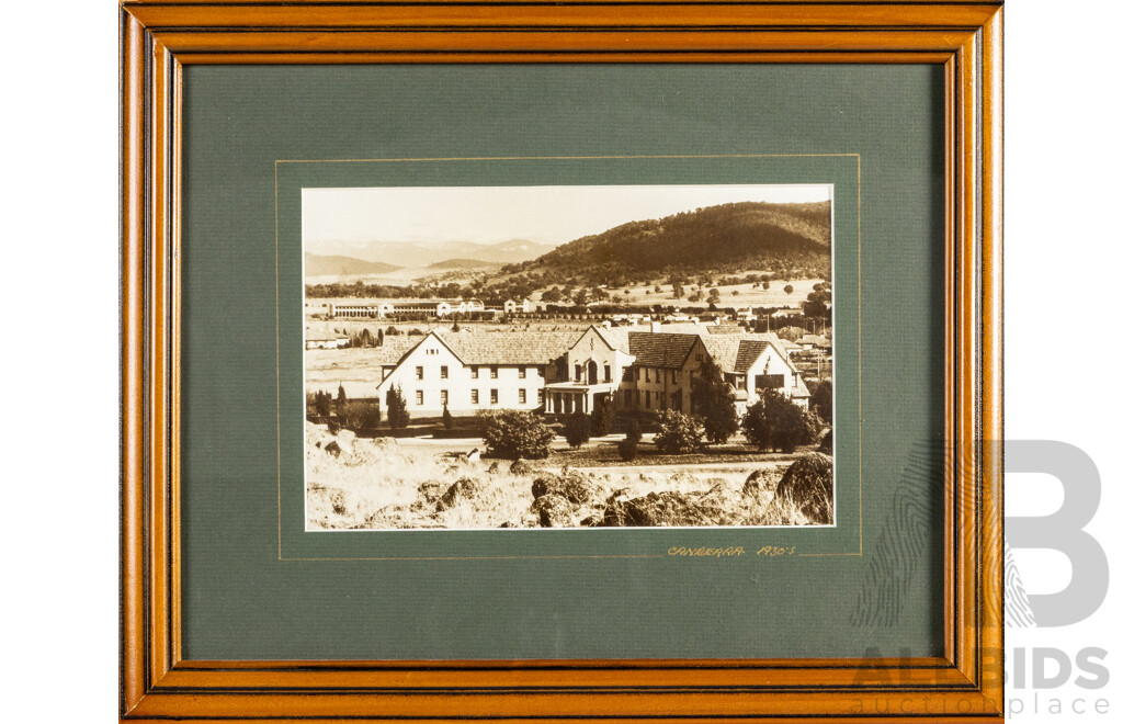 Artist Unknown (20th Century), Canberra, 1930s, Vintage Reproduction Photograph, 33H x 40W cm (frame)
