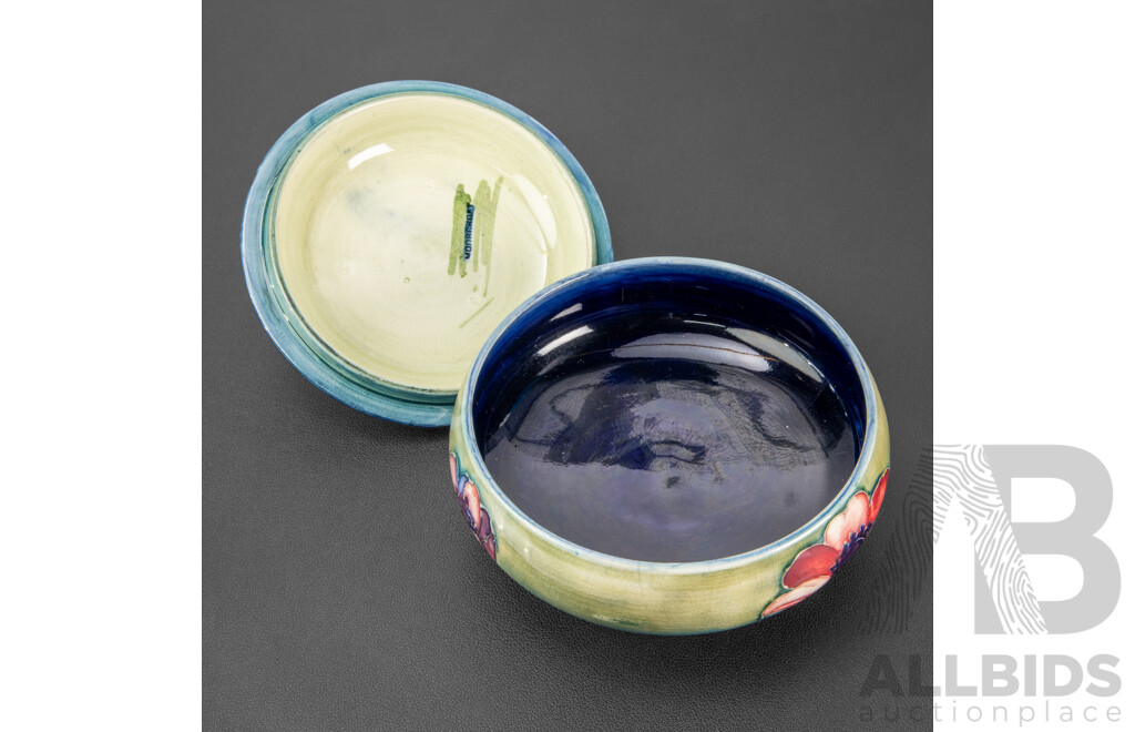 Early Moorcroft Anemone Lidded Trinket Bowl