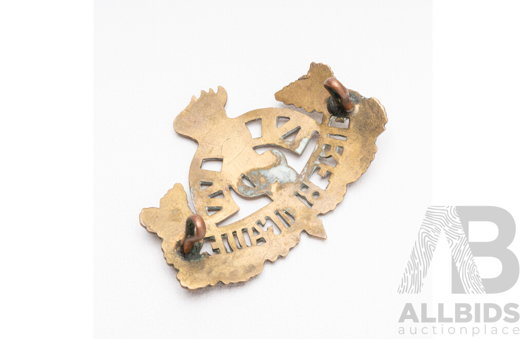 Vintage Brass NSW Fire Brigade Cap Badge Dating to Approximately Mid - 20th Century