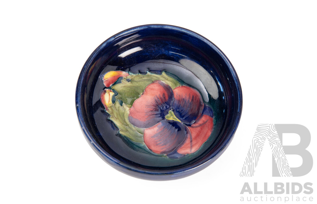 Vintage Moorcroft Pansy Pin Dish