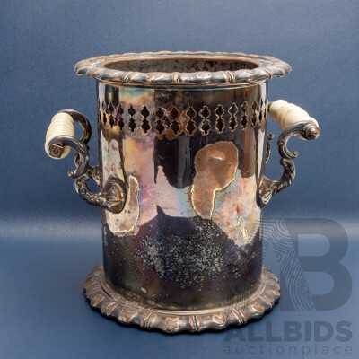 Antique Sheffield Plate Wine Cooler - 19th Century