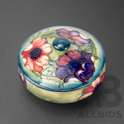 Early Moorcroft Anemone Lidded Trinket Bowl