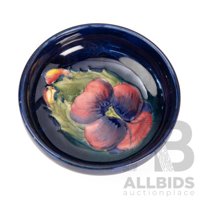 Vintage Moorcroft Pansy Pin Dish