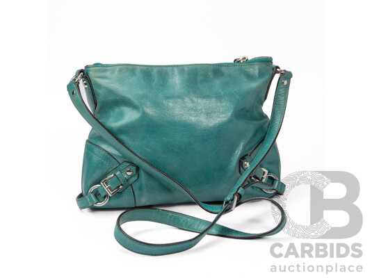 Green Leather Crossbody Bag by Michael Kors