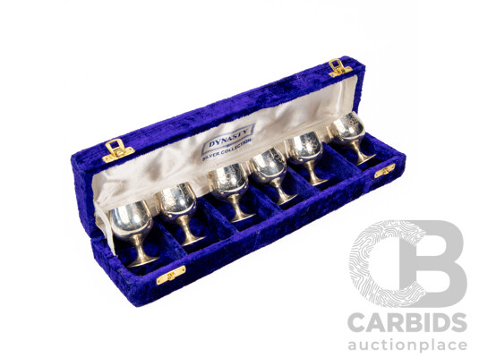 Collection of Silver Plated Mini Goblets by Dynasty Silver Collection
