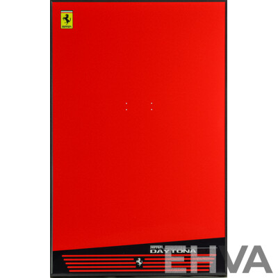 Collector's Edition Ferrari Daytona Classic Racing Red, Framed Plexiglass Wall Panel, 80H x 50W cm (frame)