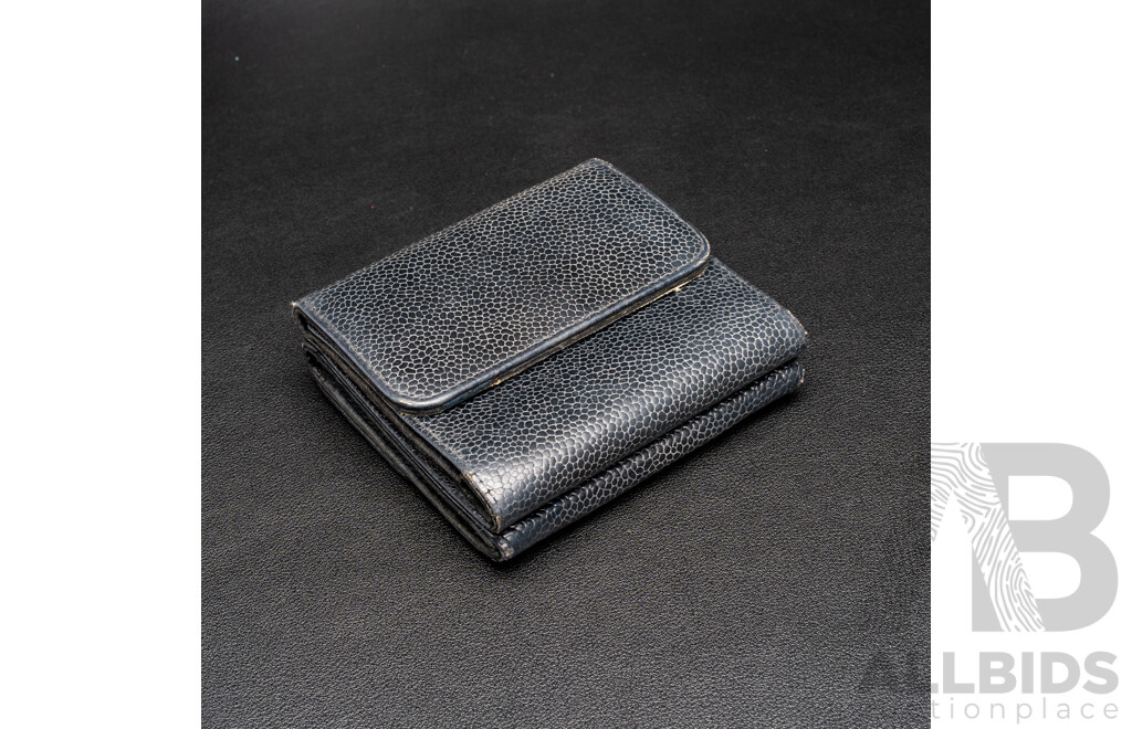 Chanel Black Caviar Leather Wallet - Vintage