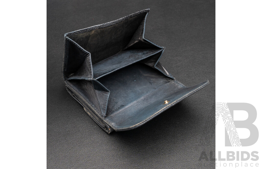 Chanel Black Caviar Leather Wallet - Vintage