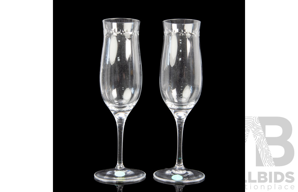 Etched Champagne Flutes by Tiffany & Co