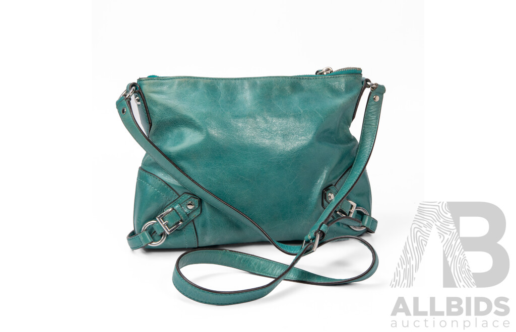 Green Leather Crossbody Bag by Michael Kors