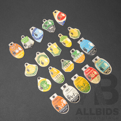 Collection of Canberra Workman's Club Membership Key Rings, Examples Spanning 1969 to 1990