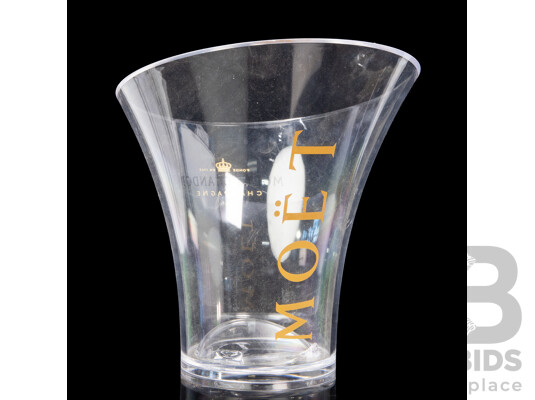 Large Lucite Champagne Bucket Marked Moet & Chandon