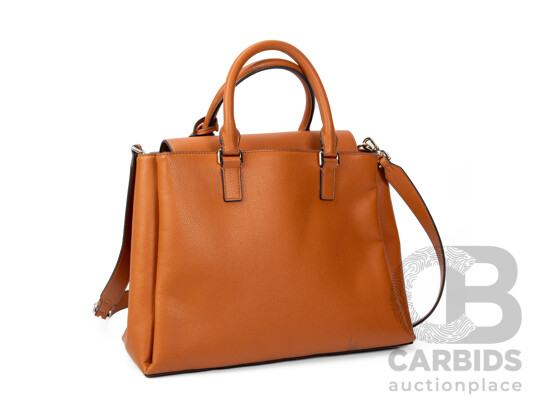 Calvin Klein Brown Leather Satchel/Handbag