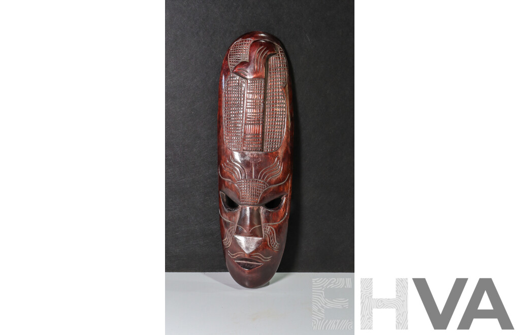 Hand Carved Wood Tribal Mask