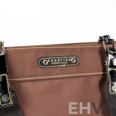 Pair of Kenneth Cole Bags - Grey Messenger Bag and Brown Tote Bag