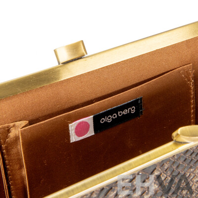 Ted Baker Brown Crossbody with Olga Berg Brown Snakeskin Embossed Bag