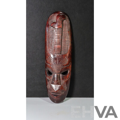 Hand Carved Wood Tribal Mask