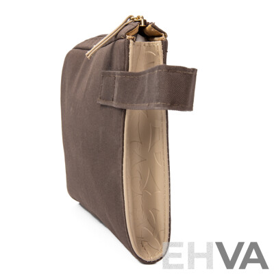 Brown Canvas Bathroom Bag by BVLGARI