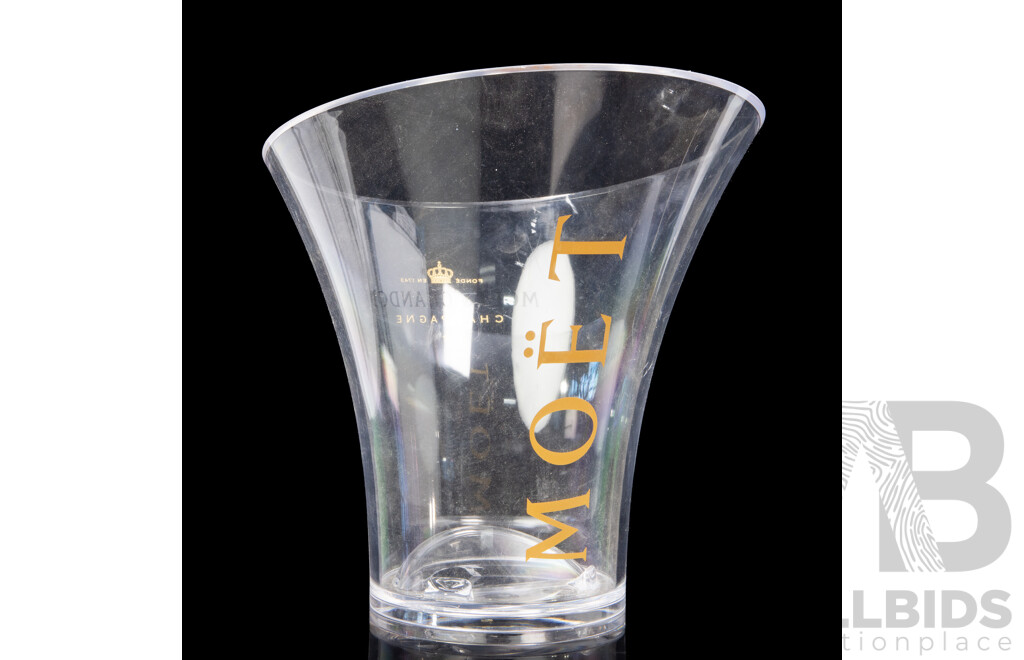 Large Lucite Champagne Bucket Marked Moet & Chandon