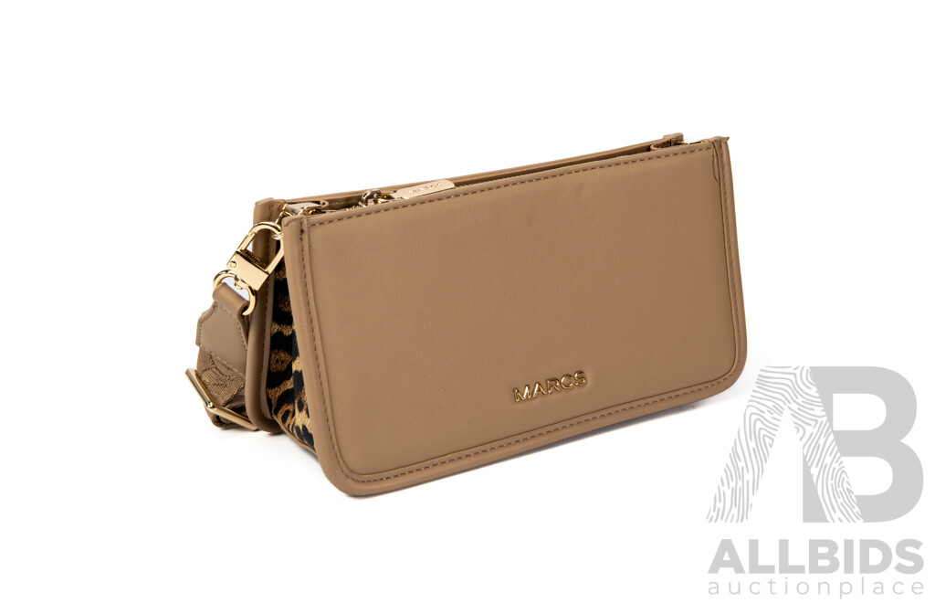 Marcs Lucerne Shoulder Bag in Tan/Leopard
