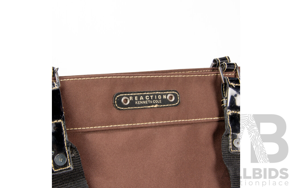 Pair of Kenneth Cole Bags - Grey Messenger Bag and Brown Tote Bag