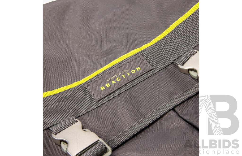 Pair of Kenneth Cole Bags - Grey Messenger Bag and Brown Tote Bag