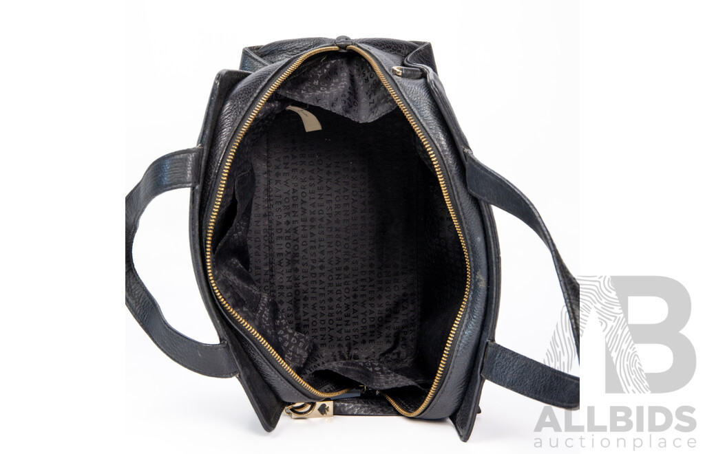 Kate Spade Grey Street Dominque Satchel in Black with Adjustable Shoulder Strap and Dust Bag