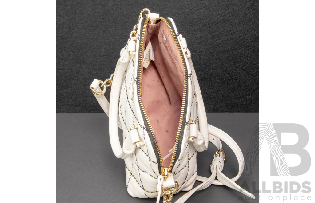 Pair of White Leather Cross Body Bags Including Kate Spade and Michael Kors