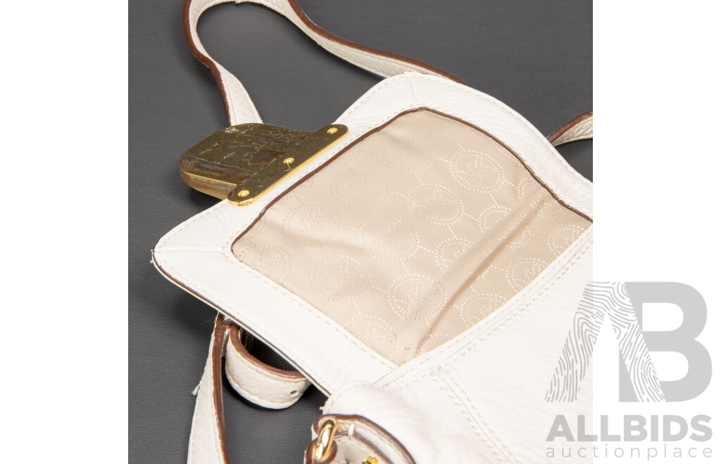 Pair of White Leather Cross Body Bags Including Kate Spade and Michael Kors
