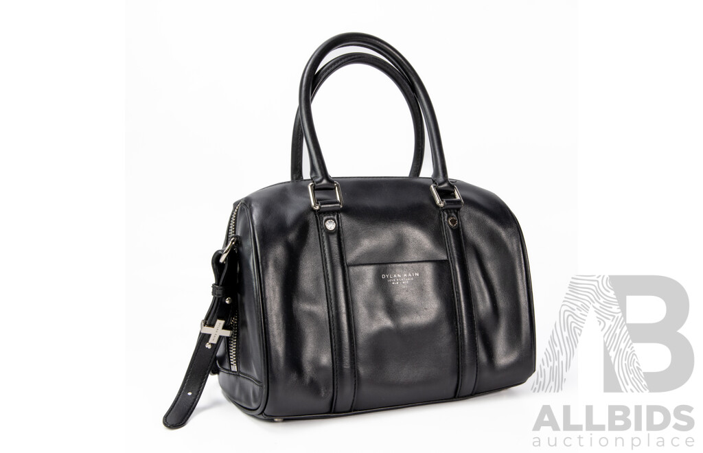 Dylan Kain Love St. Studio Black Leather East Carry-All Bag with Shoulder Strap
