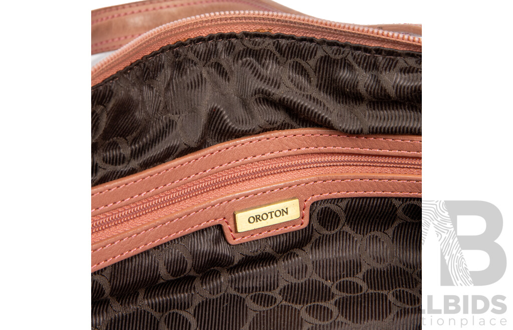 Oroton Mauve Barrel Bag