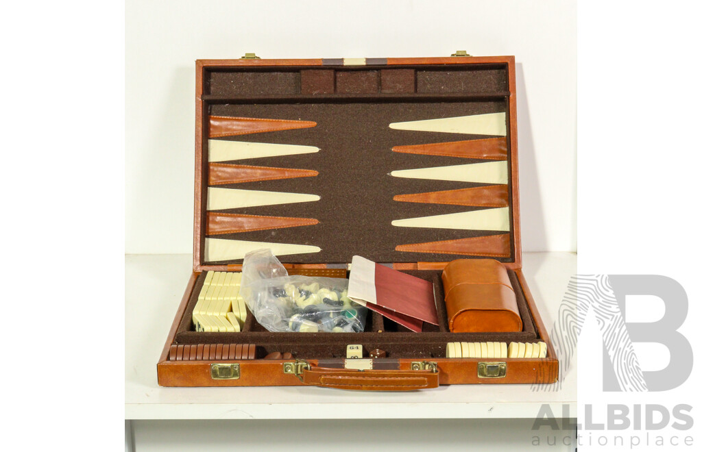 Portable Backgammon Set in Case