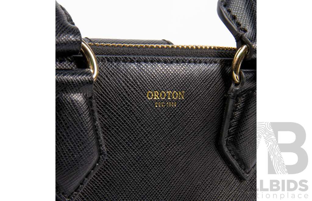 Oroton Inez Mini City Tote in Black
