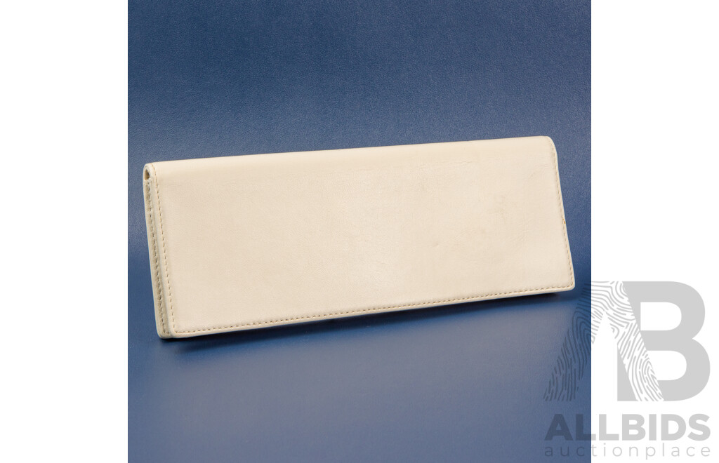 Crème Atlantic Slim Clutch Purse – by Oroton