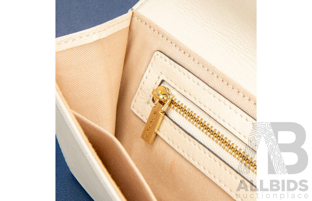 Crème Atlantic Slim Clutch Purse – by Oroton