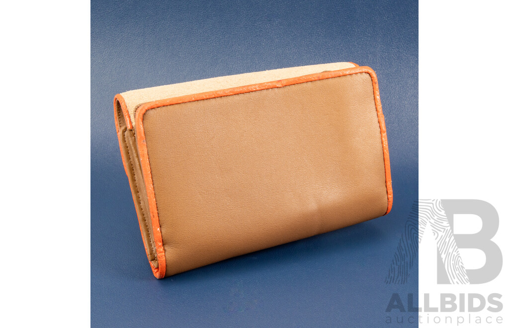 Suede and Leather Wallet/Small Clutch - by Oroton