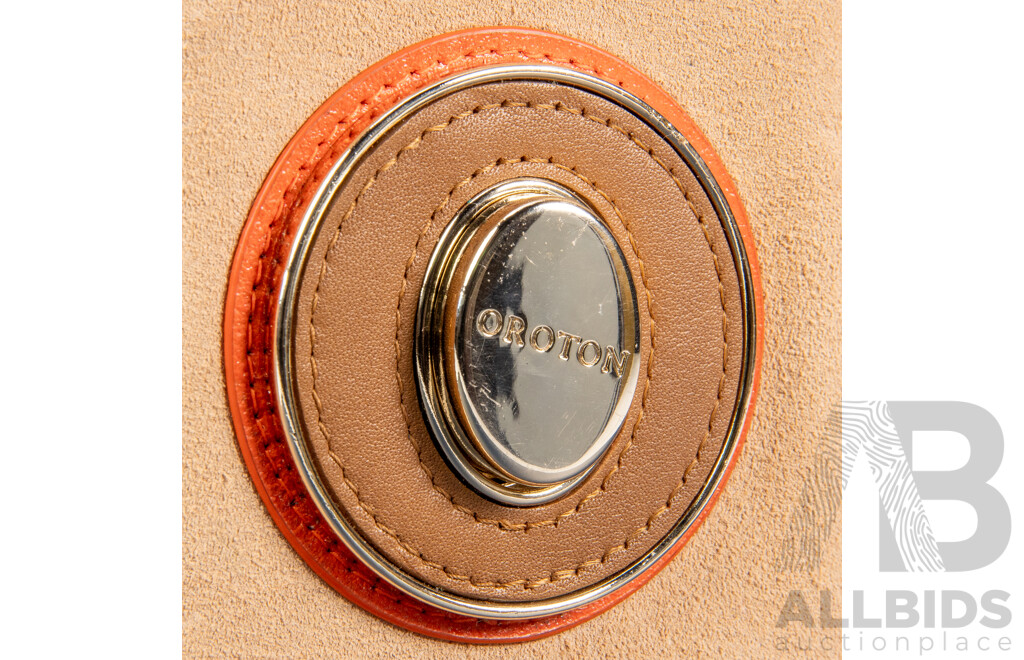 Suede and Leather Wallet/Small Clutch - by Oroton