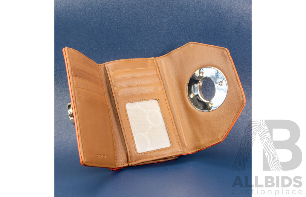 Suede and Leather Wallet/Small Clutch - by Oroton