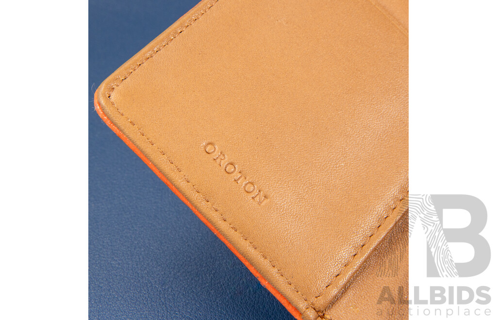 Suede and Leather Wallet/Small Clutch - by Oroton